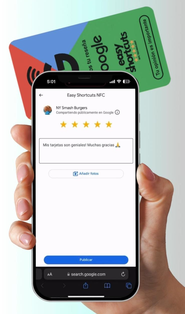 Google Reviews Tarjeta NFC (Black)